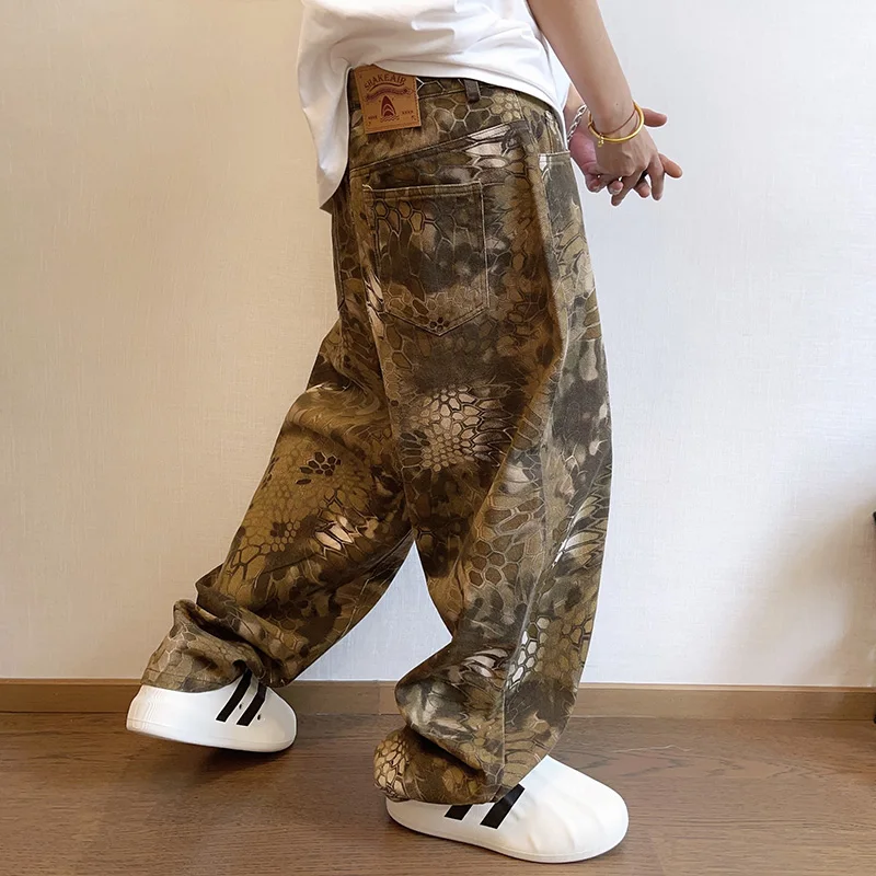 Streetwear Brand Popular - جديد الرجال شيك الأفعى طباعة الشارع